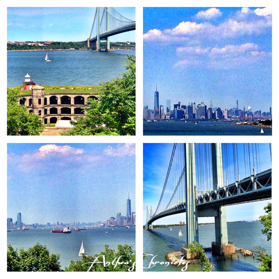 Fort Wadsworth, with views of the Verrazano bridge, and also a pic of the sea between NY and NJ!